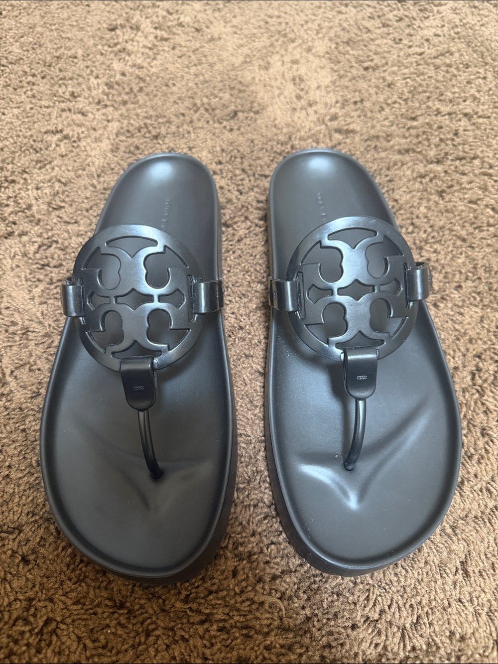 Tory Burch Miller Cloud Light Sandals size 9 Perfect Black